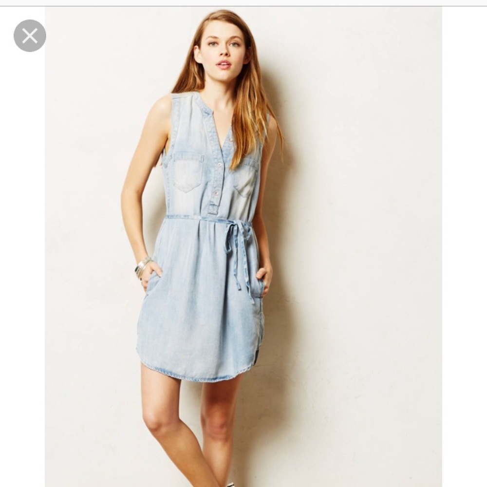 Anthropologie Chambray Dress